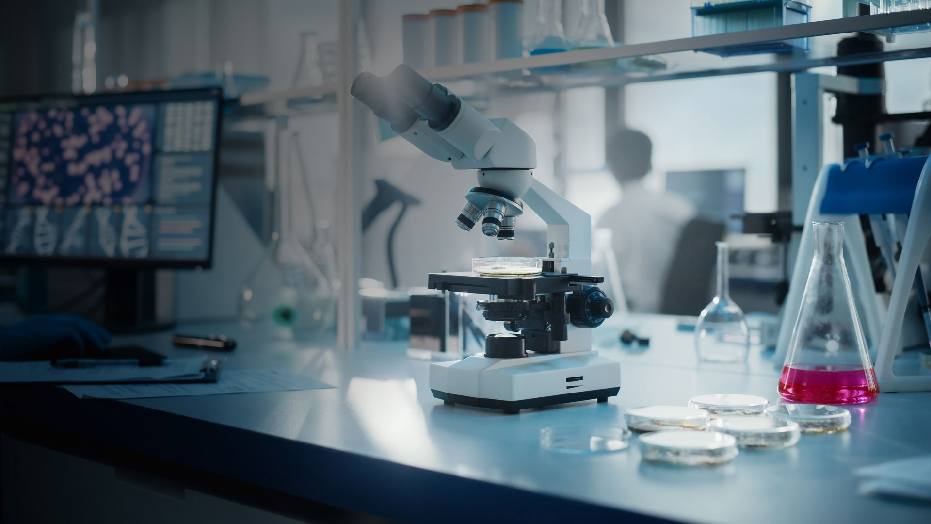 Research laboratory background