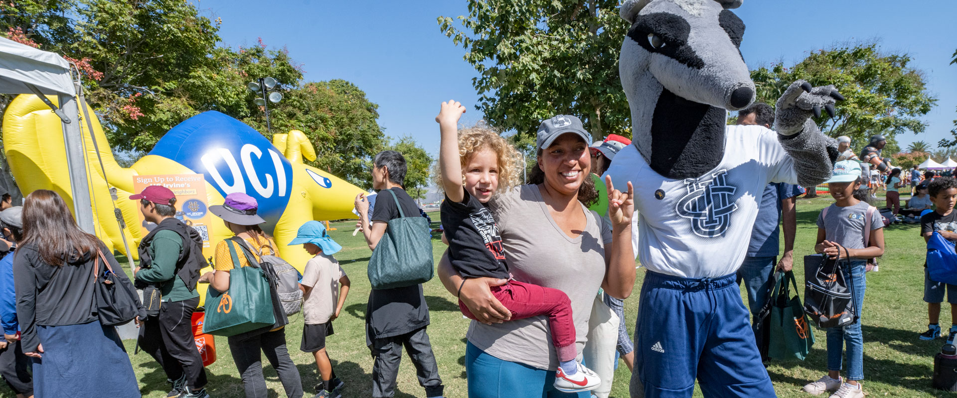 Peter the Anteater at a community event